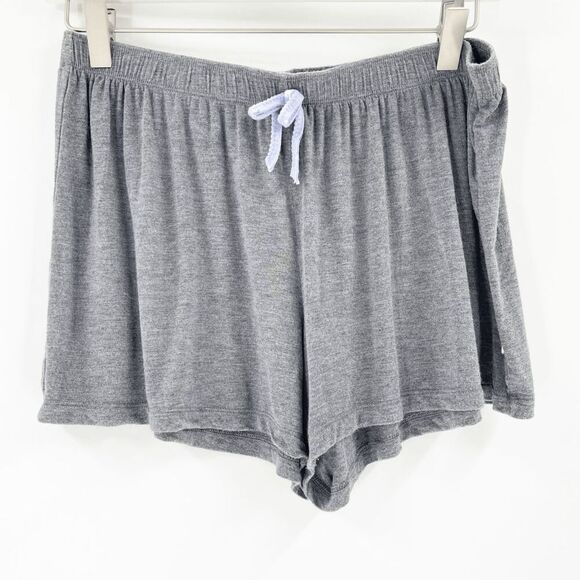 J+B Womens Sleep Short Size S Gray Drawstring Mini Mid Rise Soft Flowy - Picture 1 of 3